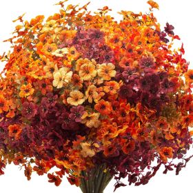 16 Bundles Artificial Fall Flowers Outdoor UV Resistant Faux Daisy