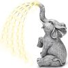 GIGALUMI Solar Garden Decor Upgraded Elephant Statues Outdoor