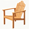 Solid Acacia Wood Adirondack Chair, 400 lbs Heavy Duty Sloped Seat Outdoor Patio Lawn Chair with Wide Armrests for Backyard Deck Fire Pit