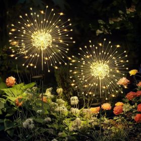 Garden Decor Outdoor Lights 120LED 2Pack, Solar Garden Lights Outside Fairy Firework Decorative