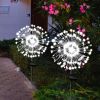 Garden Lights Solar Firework Light Outdoor Waterproof 2 Pack Solar Powered Art Stake Twinkle Lights Outside Decor 180 LED Sparklers String Light for Y