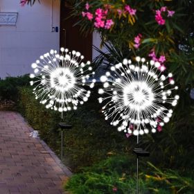 Garden Lights Solar Firework Light Outdoor Waterproof 2 Pack Solar Powered Art Stake Twinkle Lights Outside Decor 180 LED Sparklers String Light for Y