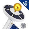 42 LED Solar Flagpole Light Garden Umbrella Light Outdoor Waterproof Landscape Street Flag Pole Lamp For Tent Camping(TK Temu Self Collection)