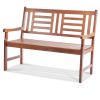 Outdoor Bench, 48 inches Wood Garden Bench for Outdoors, Outdoor Garden Park Bench with Backrest and Armrests, 700 lbs Load Capacity Bench