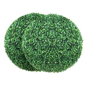 Artificial Topiaries Boxwood Trees, 16' Tall (2 Pieces), Ball-Shape Faux Topiaries Plant, All-year Green Feaux Plant Decorative Balls for Backyard