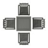 5 Pieces Patio Dining Set, Outdoor Square Furniture Table and Chairs, All Weather Garden Furniture Table Sets, HIPS Small Patio Conversation Set
