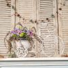 Rustic Bicycle Metal Wire Wall Planter Basket, Decorative Hanging Flower Pots, Vintage Bicycle Wall Art for Home, Garden, and Office Decor