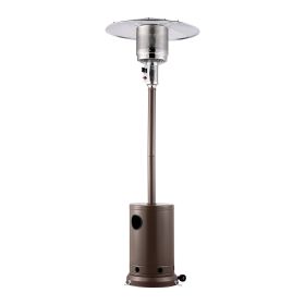 Patio Heater for Outdoor Use, 50000BTU Propane Heater Tall Hammered With Round Table Design, Metal Burner and Wheels