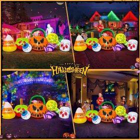 10 FT Halloween Inflatable Outdoor Decorations Pumpkin Ghost Combo