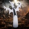 6' Tall Halloween Inflatables Outdoor Decorations White Ghost, Light Up Blow Up Yard Decor with LED Light and Fan Indoor Outdoor for Garden, Lawn