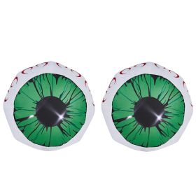2 Packs Halloween Inflatables Large Set of Lighted Eyes Decoration, 3FT Blow Ups Green Eyes for Yard
