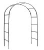78"H x 45"W Metal Garden Arch Trellis; Adjustable Arbor Trellis for Garden Climbing Plants Support or Wedding Decor,Black