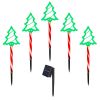 5Packs Christmas Outdoor Pathway Light With 8 Modes IP44 Waterproof Xmas Decoration Stake Light Tree Candy Light For Garden Lawn Porch Yard Driveway