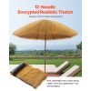 Artificial Thatch Grass Roof, 1.3 x 3.9 ft Tiki Bar Hut Thatch Roofing Roll, Waterproof & Fire-Resistant