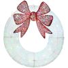36 Inch Lighted Wreath Decoration with Dual Color LED, Christmas Wreath with Daily Timer, Remote for Indoor Outdoor