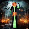 9' Halloween Inflatables Outdoor Decorations Pumpkin Head Ghost, Blow Up LED Yard Decor for Garden, Lawn, Party, Holiday, Waterproof