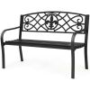 50 Inch Patio Heavy-Duty Metal Garden Bench