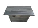 25'' H x 42'' W Steel Propane Outdoor Fire Pit Table with Lid (Grey)