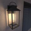 Outdoor Porch Lights, Textured Black Exterior Lighting Fixtures Wall Mount, Modern Outdoor Wall Sconce Lantern for House, Front Porch