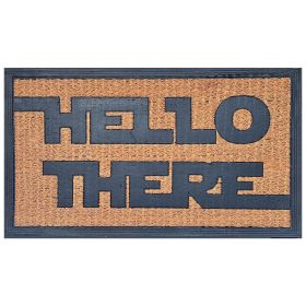"Hello there"Funny Coir Doormat Hello There Welcome Front Porch Decor Doormat for The Entrance Way Outdoor with Heavy-Duty Non Slip Coconut Coir Doorm
