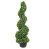 2 pcs. Artificial Boxwood Tower Topiary Spiral Artificial Plant 91cm high Decorative Plant Green Plastic PE Iron Topiary Plants incl. 10 pcs. Replacem