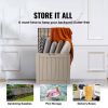 Outdoor Storage Box, 31 Gallon Resin Deck Box, Backyard Outside Toy and Towel Storage Cabinet Waterproof, for Patio Furniture Cushions, Garden Tools
