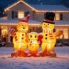 6.3FT Lighted Christmas Inflatable Decoration, Inflatable Gingerbread Man Family