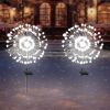 Garden Lights Solar Firework Light Outdoor Waterproof 2 Pack Solar Powered Art Stake Twinkle Lights Outside Decor 180 LED Sparklers String Light for Y