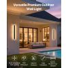 Outdoor Wall Lights, 2 Pack, 23.6 Inch Long Strip Modern Exterior Wall Sconce Light Fixtures, 2700K-6000K, IP65 Waterproof Anti-Rust