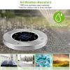 Solar Ground Lights, IP65 Waterproof Outdoor In-Ground Lamp with 8 LED Beads, 600mAh Battery, Light-Sensor Activated for Yard, Pathway