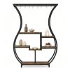 Vase-Shaped 6-Tier Plant Stand Display Rack with 10 Hanging Hooks for Home Garden Decoration