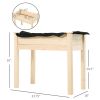 Raised Garden Bed with Legs, 34" x 18" x 30", Elevated Wooden Planter Box, Self-Draining with Bed Liner for Vegetables, Herbs, and Flowers Backyard