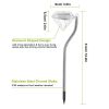 4Pcs Solar Garden Light Outdoor Diamond LED Light 7-Color Changing IP65 Waterproof Pathway Stake Decorative Lamp for Garden Patio Yard Walkway