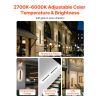 Outdoor Wall Lights, 2 Pack, 23.6 Inch Long Strip Modern Exterior Wall Sconce Light Fixtures, 2700K-6000K, IP65 Waterproof Anti-Rust