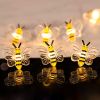 1 Set Of Little Bee LED String Lights; Christmas Decorative Lights; Copper Wire String Lights; 6.6ft/2m 20 Lights