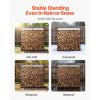 Firewood Rack with Sloped Roof, 4 ft Outdoor Firewood Holder, 1/4 Cord Log Storage Shed, 660lb Max Weight Capacity