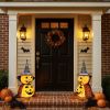 2Packs 3FT Halloween Collapsible Lighted Pumpkin Decoration, 176 LED Pop-Up Pumpkin Lamp with Cape