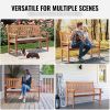 Outdoor Bench, 50 inches Wood Garden Bench for Outdoors, Outdoor Garden Park Bench with Backrest and Armrests, 800 lbs Load Capacity Bench