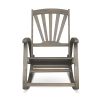 Outdoor Acacia wood Rocking Chair with Retractable foot panel,Rocker Patio Rocking Chair for Porch, Patio, Balcony,