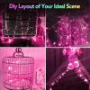 4 Pack 60 LED Pink Fairy Lights Battery Operated with Timer, 20FT Waterproof Twinkle Light Indoor Outdoor