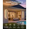 Outdoor Wall Lights, 2 Pack, 31.5 Inch Long Strip Modern Exterior Wall Sconce Light Fixtures, 3000K Warm White