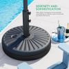 81.5lb Max Capacity Patio Umbrella Stand, Outdoor Umbrella Base Water Filled Stand, Heavy Duty Market Umbrella Holder for Patio, Deck