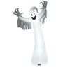 Spooky Halloween Inflatable Ghost - 12 ft Tall with LED Lights, Waterproof Fabric, Spikes/Ropes for Stability, White