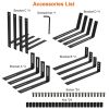 4Pcs Adjustable Planter Box Brackets Flower Box Holders Window Boxes Planters Hooks No Drill Railing Planter Mounts for Windowsills Garden Fences Balc