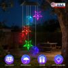 Fresh Fab Finds 2Pack Solar Moon and Star Wind Chimes 7 Color Changing Wind Chimes for Outside IPX4 Waterproof Outdoor Garden Yard Decor