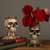 1pc Halloween Vase,Halloween Decoration Party Skull Design Flower Pot, Human Planter Container For Home Office Desk Decoration