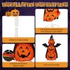 5ft Orange 3-Tier Retractable Fabric Pumpkin Halloween Light Decor with Cape & Wings, 130 Warm White LED String Lights, 4.5V 3.6W