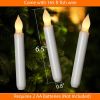 Homemory Floating Candle with Wand Remote, 12 Pcs Magical Candlesticks Witch Decors, Warm Yellow Flameless Taper Candles Battery Operated