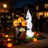 Halloween Inflatable Outdoor Decoration with LED Lights, Weather Resistant 210T Polyester Blow Up Decor with Blower