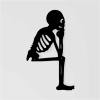 CIFbuy Gothic iron Skull Decor Vintage Halloween Outdoor Sculpture Garden Fence Window Scare Display(TikTok, temu pick-up service)